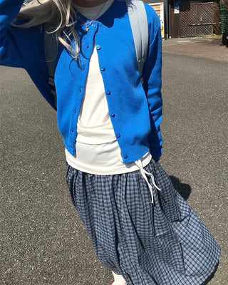 Side-strap long-sleeve T-shirt