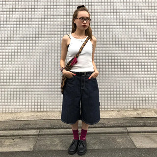 Bermuda denim pants