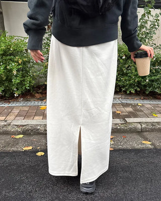 Ribbed long skirt