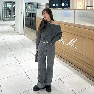 Choker One-Shoulder Knit