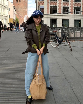Wide-fit denim pants