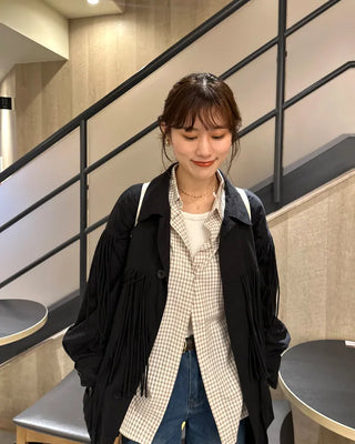 Oversized check shirt