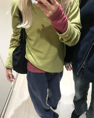 Waffle Crop Long Sleeve