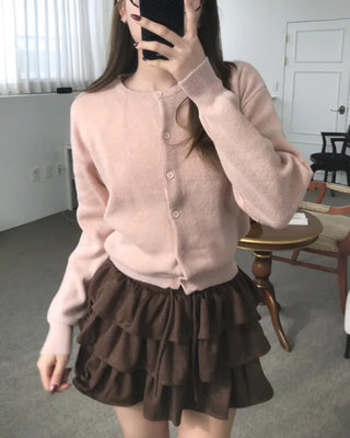[WOOL50%]ROUNDBLENDKNITCARDIGAN(7color)