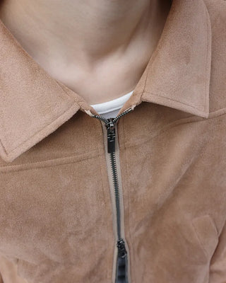 Suede cropped jacket