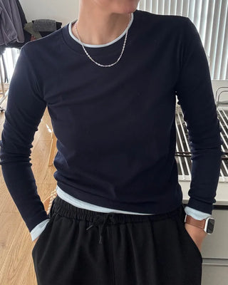 Two-tone round t-shirt