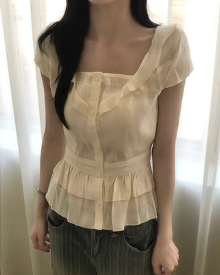 satin ribbon blouse
