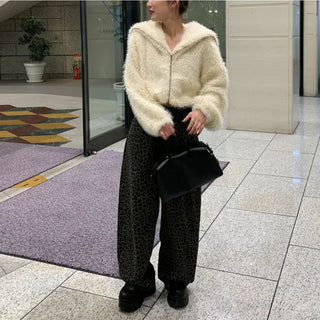 Fur zip jacket