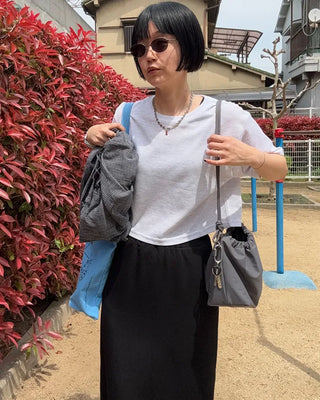 Basic semi-cropped T-shirt