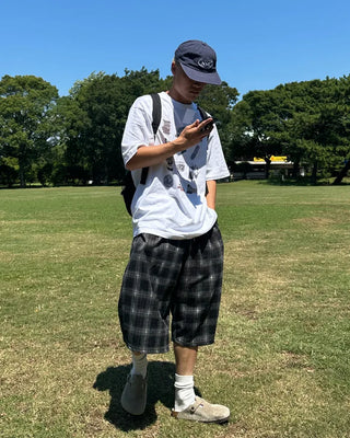 Checked Bermuda shorts