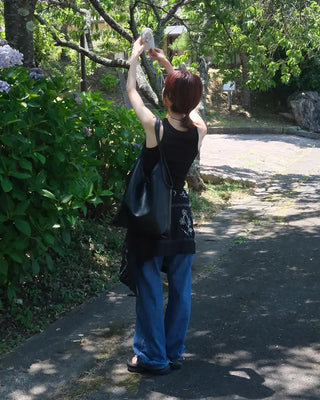 Eco-leather Triangle Shoulder Bag