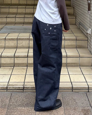 (Unisex) Pocket Star Denim Pants