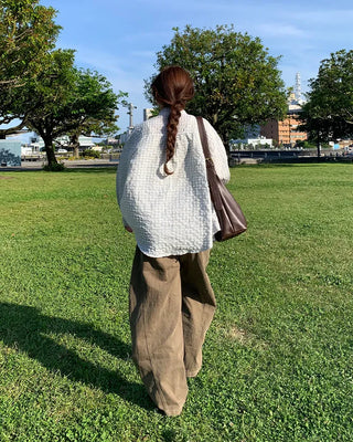 Wide-leg collar pants