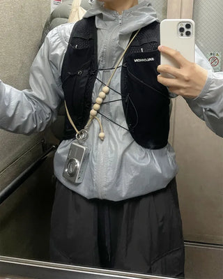 Glossy Windbreaker Jacket