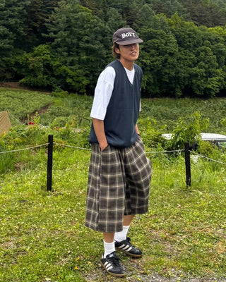 Checked Bermuda Pants
