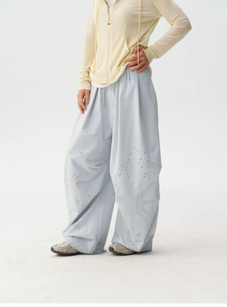 [Monterest] Quick-Dry Burnout Wide Leg Pants