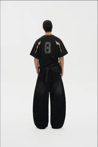 [MASONPRINCE] Oversized Deconstructed Jersey T-Shirt