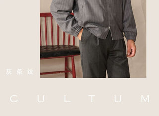 [CULTUM] Wool Blend Stand Collar Zip Jacket