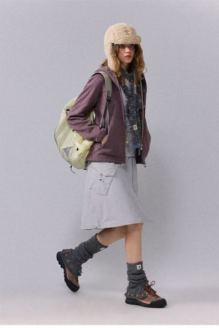 [Monterest] 5A Antibacterial Fleece-Lined Hooded Cardigan