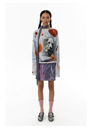 CONP Mesh Graphic Long Sleeve (White)