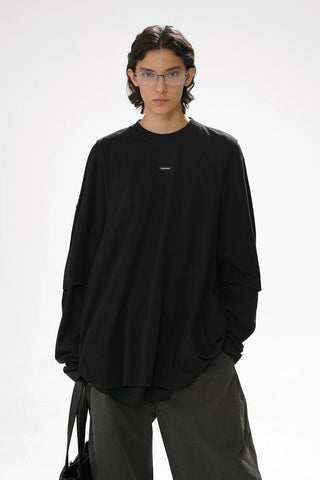 [MASONPRINCE] Lightweight 3-Piece Layered Long Sleeve Tee