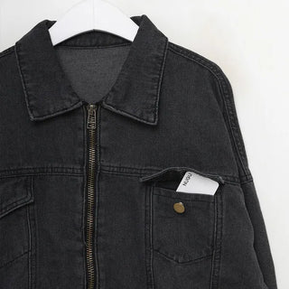 Denim zip-up