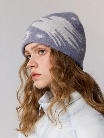 [Monterest] Jacquard Pattern Brushed Knit Beanie