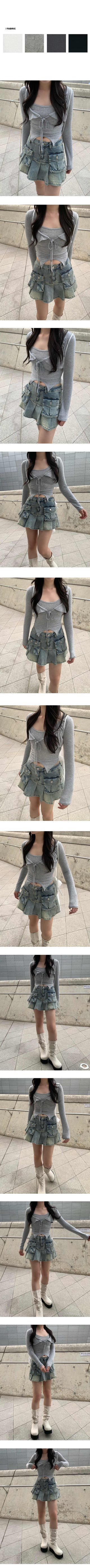Ribbon Strap Bolero T-Shirt