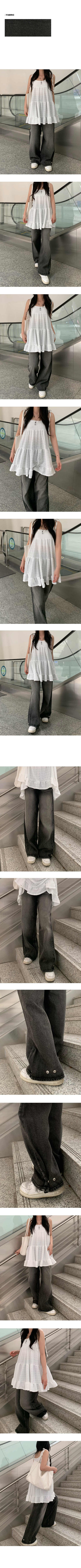 Snap Button Wide Pants