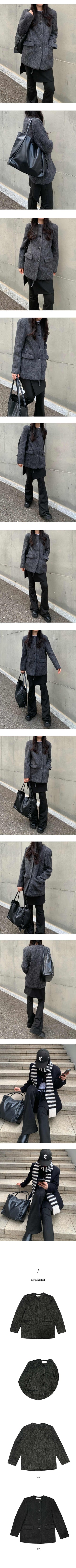 Mohair wool half coat