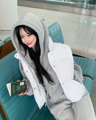 2-way detachable sleeve down jacket