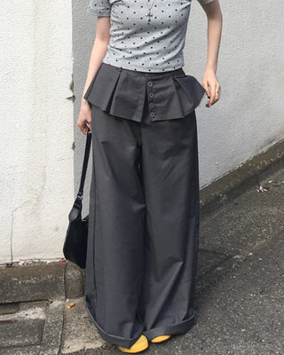 Layered slacks pants