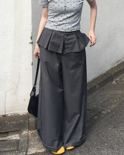 Layered slacks pants