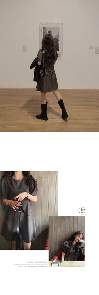 (basic/long) Checkered dress - 2 sizes