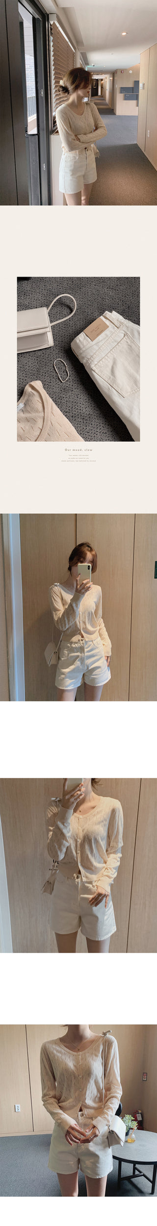 Natural Cream Cotton Shorts - 4 sizes