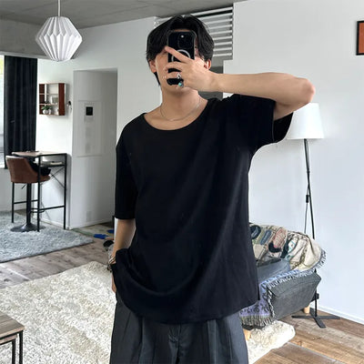 (Unisex) Round Neck Half T-Shirt