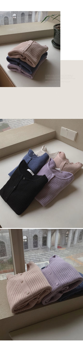Soft Rib Cardigan - 5 Colors