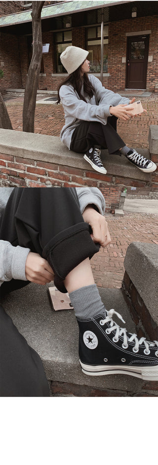 (basic/long) Fleece-lined training pants - 2 colors