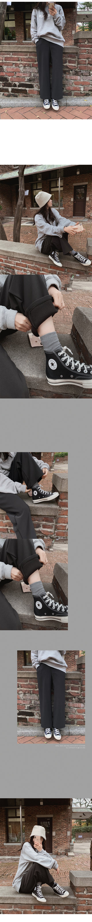 (basic/long) Fleece-lined training pants - 2 colors