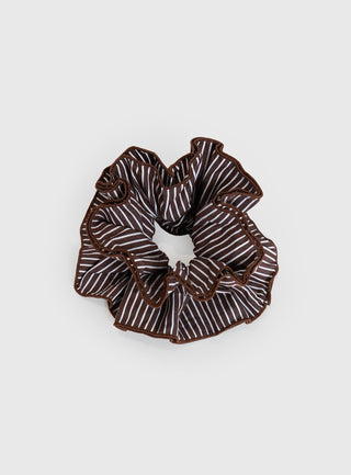 Way Back In Scrunchie Brown  White