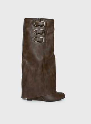 Ritz Knee High Boots Brown