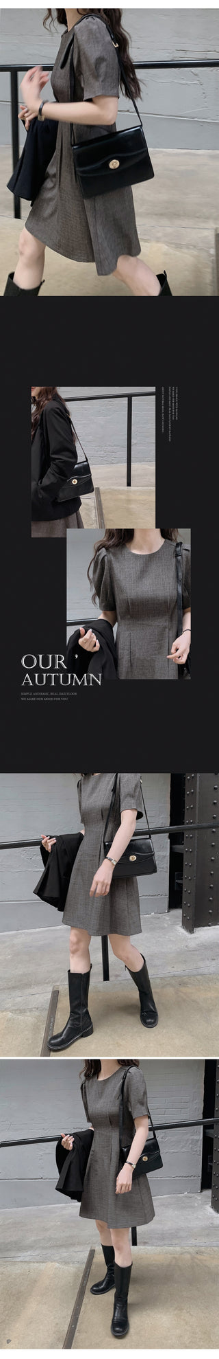 (basic/long) Checkered dress - 2 sizes