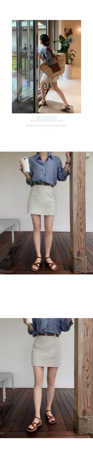 Detail Cotton Skirt - 4 sizes