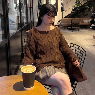Shoulder ribbon knit