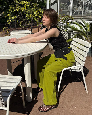 Colored cotton pants