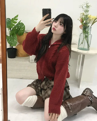 Cable knit oversized cardigan