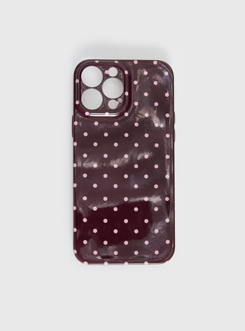 What You Wanted iphone Case Brown Polka Dot