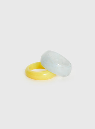 Dance All Night Resin Cuff Pack Yellow  Blue