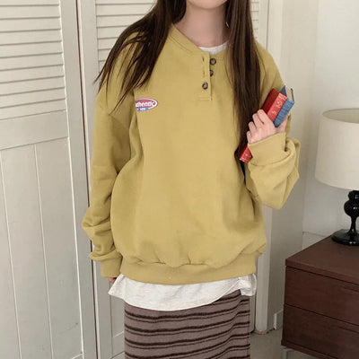 Fleece-lined button-up sweatshirt