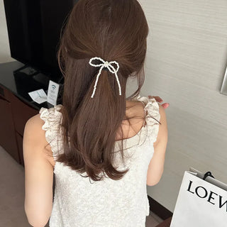 Pearl Ribbon Hair Strap